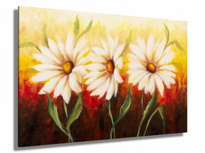 Obraz ręcznie malowany - kwiaty w słońcu - obrazek 1