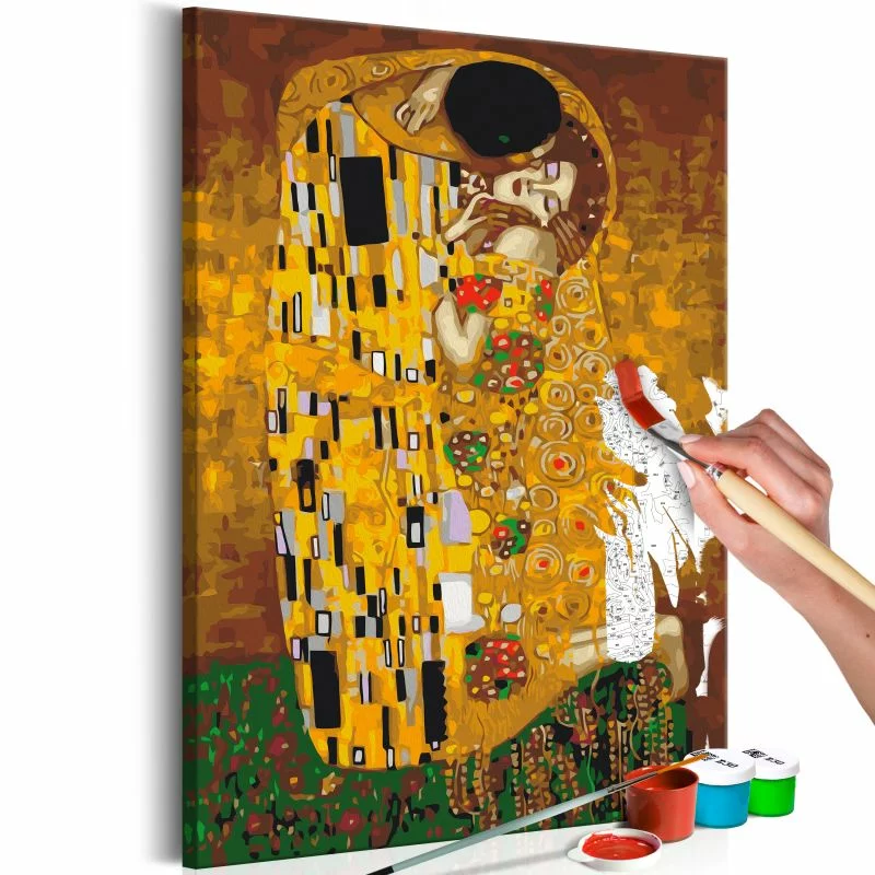 Obraz do samodzielnego malowania - Klimt: Pocałunek - obrazek 1