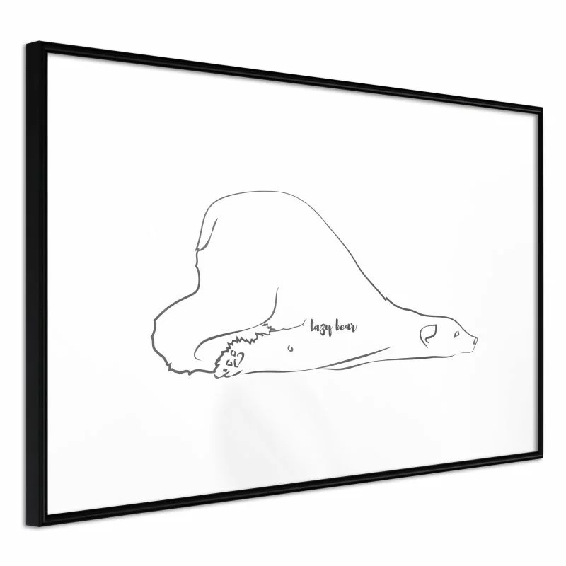 Plakat - Odpoczywający niedźwiedź polarny - obrazek 1