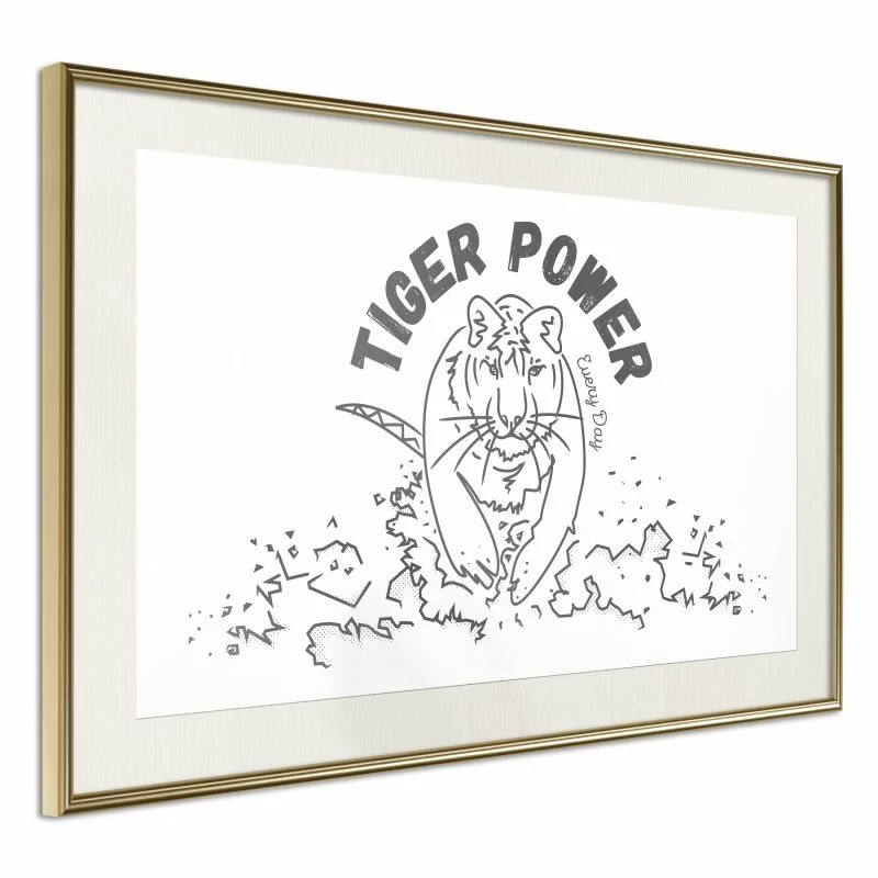 Plakat - Wewnętrzny tygrys - obrazek 1