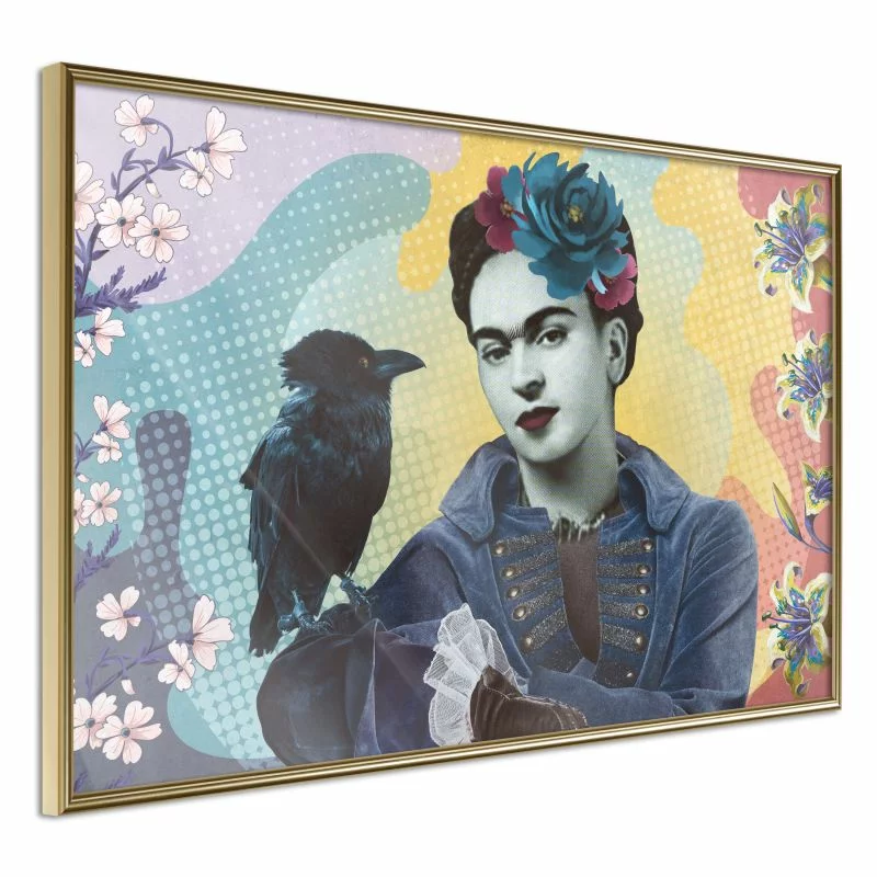 Plakat - Frida z krukiem - obrazek 1