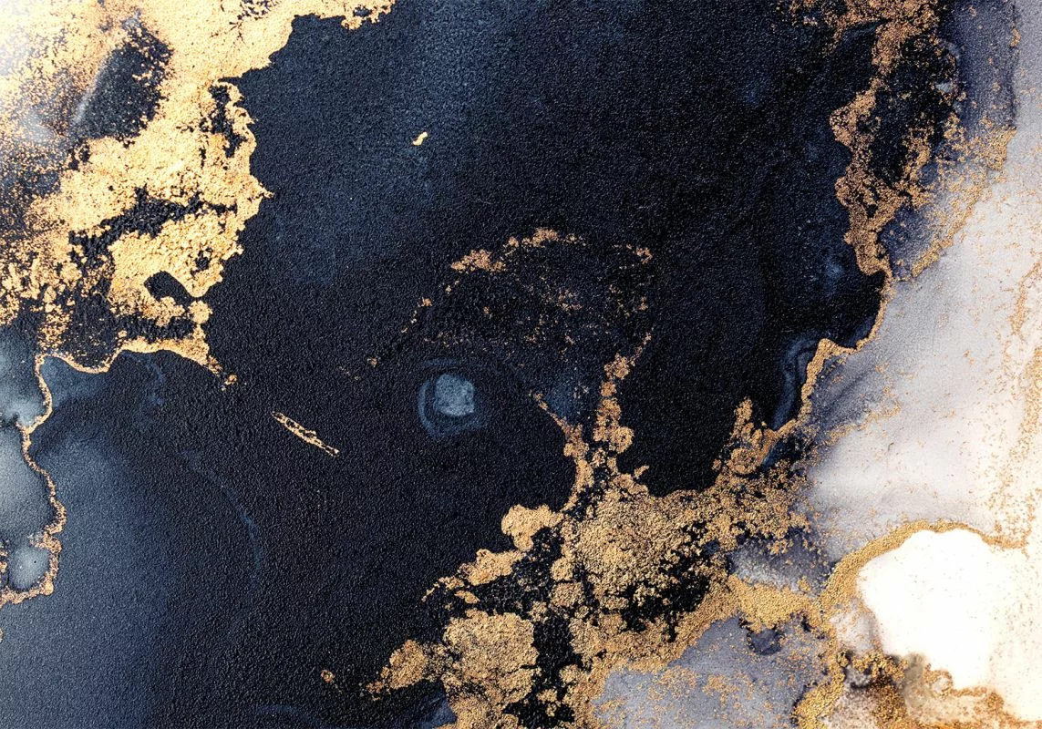 Fototapeta - Marmur i granat - abstrakcyjny teksturowany wzór inspirowany gwieździstym niebem - obrazek 1