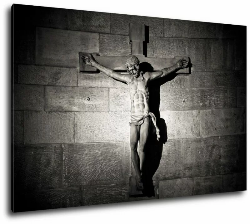 Jezus na krzyżu obraz na płótnie