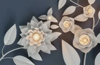 Fototapeta 3D - świetliste kwiaty - obrazek 2