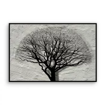 Obraz w czarnej ramie - cień drzewa - obrazek 2