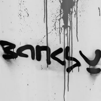 Tapeta Banksy szary kolaż - obrazek 4
