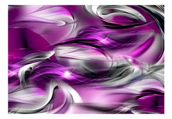 Fototapeta wodoodporna - Abstrakcyjne wzburzone morze - kompozycja z iluzją fioletowych fal - obrazek 2