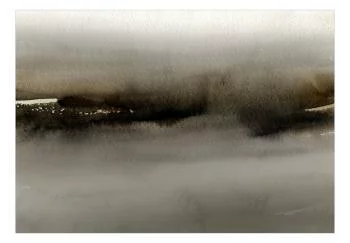 Fototapeta wodoodporna - Diuna - abstrakcyjny nowoczesny obraz w szarościach z czarnym deseniem - obrazek 2