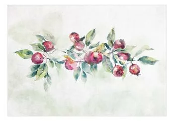 Fototapeta wodoodporna - Gałąź jabłoni - pejzaż z rośliną i czerwonymi jabłkami na białym tle - obrazek 2