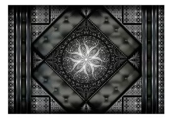 Fototapeta wodoodporna - Symetryczna kompozycja - czarny deseń w orientalny wzór z pikowaniem - obrazek 2