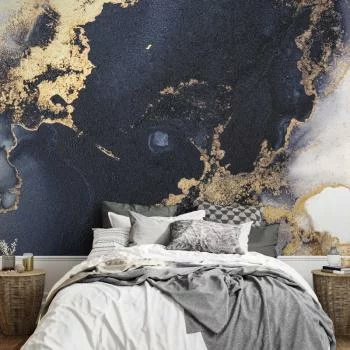 Fototapeta - Marmur i granat - abstrakcyjny teksturowany wzór inspirowany gwieździstym niebem - obrazek 2