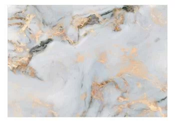 Fototapeta - Biały kamień - elegancki marmur ze złotymi refleksami - obrazek 2