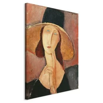 Obraz - Portret Jeanne Hebuterne w dużym kapeluszu