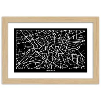 Obraz w ramie, Plan miasta Londyn - obrazek 3