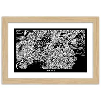 Obraz w ramie, Plan miasta Ateny - obrazek 3
