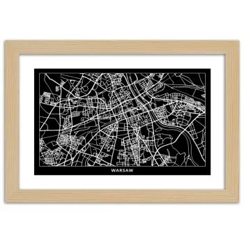 Obraz w ramie, Plan miasta Warszawa - obrazek 3