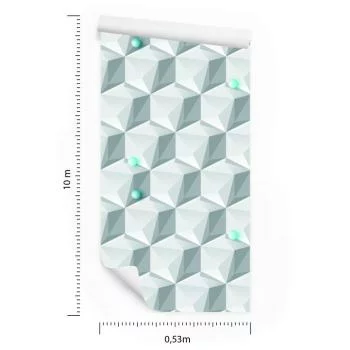 Tapeta Geometryczny Motyw - Efekt 3D - obrazek 3