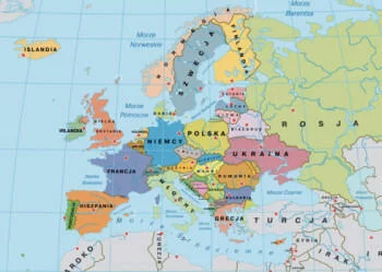 Fototapeta mapa Europy na wymiar - obrazek 2